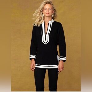 Nicoblu XL NWOT PEYTON COZY TUNIC IN BLACK FRENCH TERRY Cotton